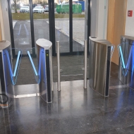 Speedblade e gabinete de vidro, escritório, Bélgica