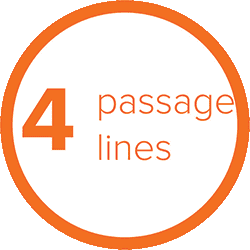 Four passage lines