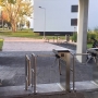 Bastione e cancello di emergenza nella piattaforma fissa Frame-M, National Handball Academy, Balatonboglar, Ungheria